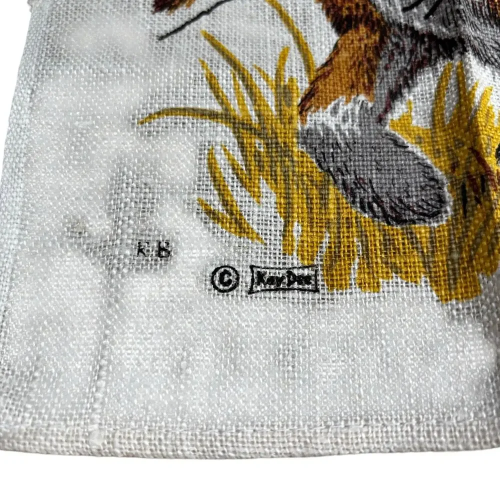 Kay Dee pure linen kitchen tea towel dog lovers love dogs puppies novelty print